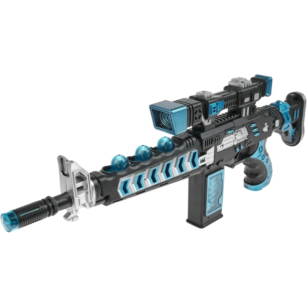 Іграшкова зброя ZIPP Toys Автомат світло-звуковий Зброя майбутнього Cиній (829) - зображення 5