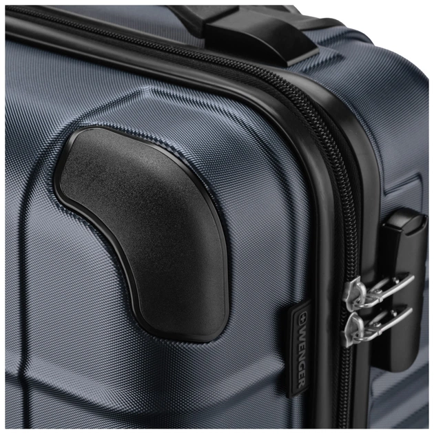 Валіза Wenger Amplar, мала, пластик, 4 колеса, синя (653144) - зображення 9