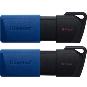USB флеш накопичувач Kingston 2x64GB DataTraveler Exodia M Black/Blue USB 3.2 (DTXM/64GB-2P) зображення 1