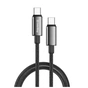 Дата кабель USB-C to USB-C 2.0m 5A 100W zinc alloy braided black ColorWay (CW-CBPDCC099-BK) - уменьшенное изображение 1