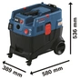 Пилосос будівельний Bosch GAS 400 A, 1200Вт, 240мБар, 40л, 14кг (0.601.9M0.020) - уменьшенное изображение 9