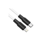 Дата кабель USB-C to Lightning 1.0m 3A 20W X21 Plus black+white HOCO (6931474742162) - уменьшенное изображение 2