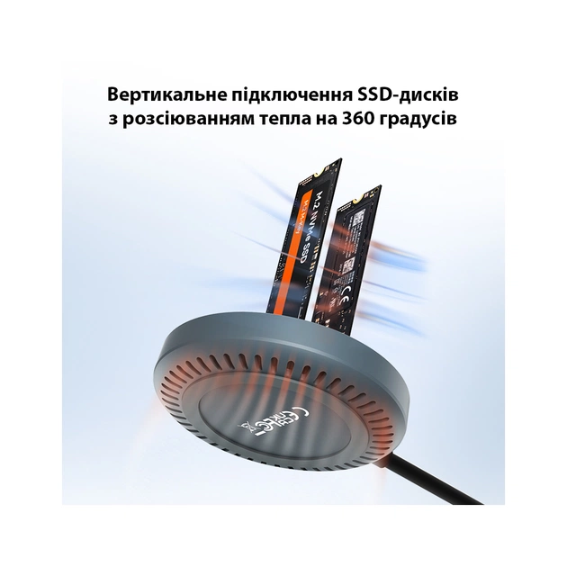 Док-станція для накопичувачів Maiwo 2*NVMe M.2 SSD to USB3.2 Gen2 USB-C 10Gbps (K3026P2 grey) - picture 7