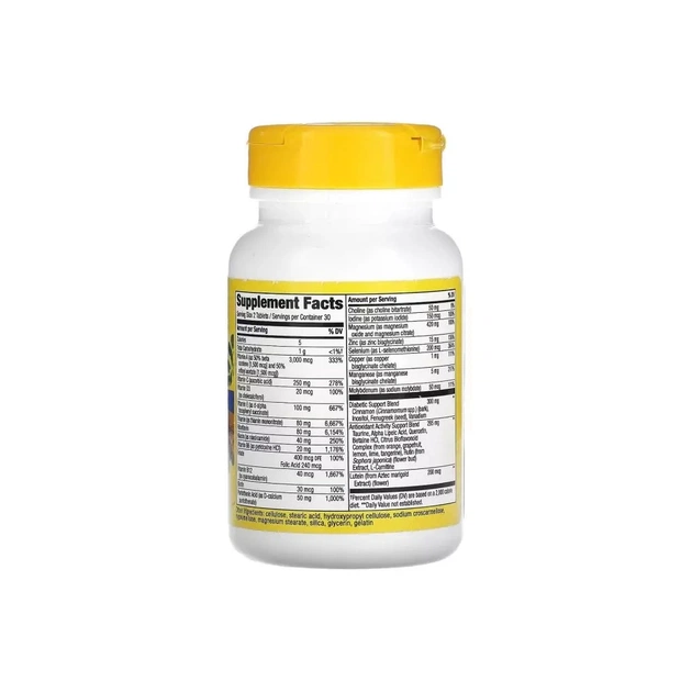 Мультивітамін Nature's Way Діабетичні мультивітаміни, Alive! Diabetic Multivitamin, 60 табл (NWY-12371) - зображення 2