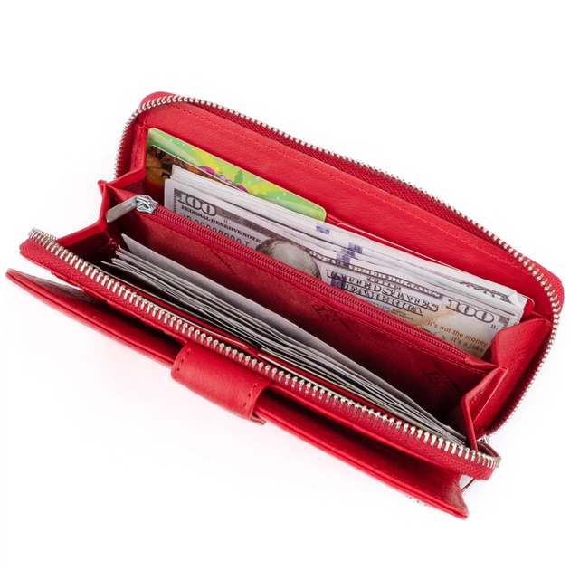 Гаманець ST Leather Зі шкіри жіночий Червоний (19306) - изображение 6