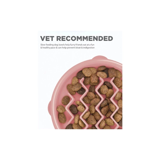 Посуд для собак Outward Hound Миска-лабіринт Fun Feeder хвиля XS рожева (0700603697545) - picture 5