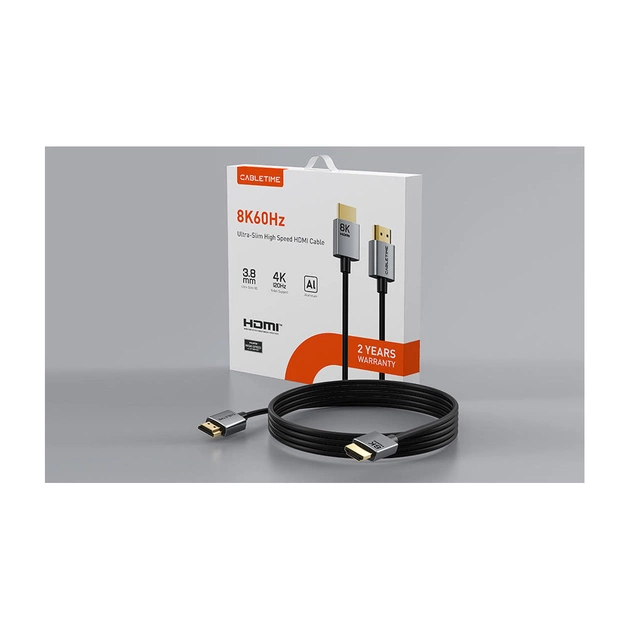 Кабель мультимедійний HDMI M to HDMI M 2.0m V2.1 8K60Hz Cabletime (CA915910) - picture 10