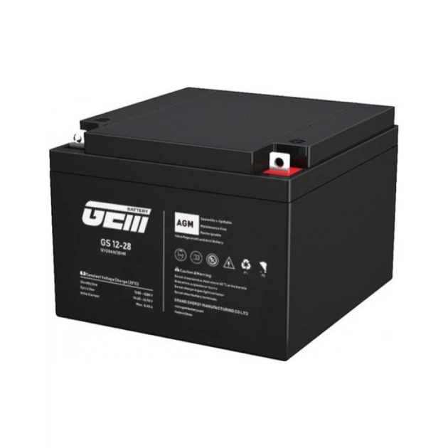 Батарея до ДБЖ GEM GS 12V-28Ah (GS 12-28) - зображення 1