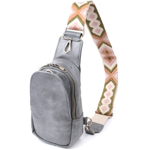 Сумка Vintage Через плече з екошкіри Сіра (22792) зображення 1