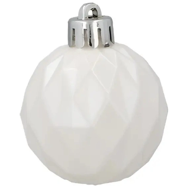 Ялинкова іграшка Chomik пластикові кульки 16 шт, 4 см, зелені і білі (5900779877351_2) - picture 4