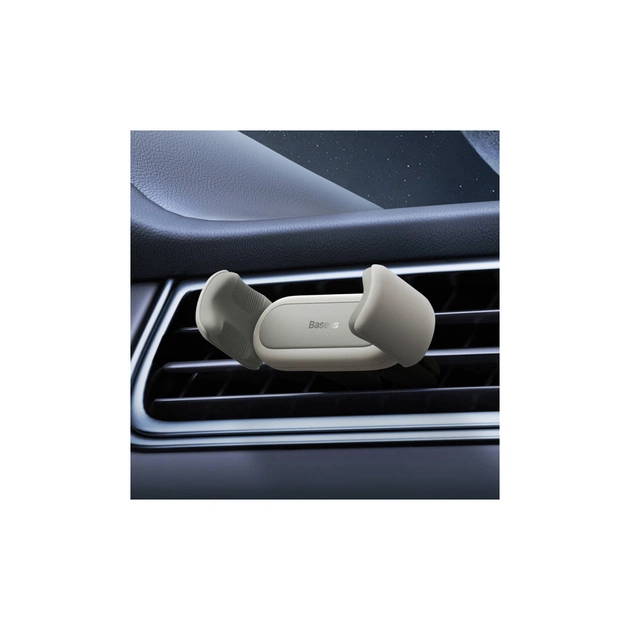 Універсальний автотримач Baseus 4.7-6.7" Steel Cannon 2 (на решітку) creamy-white (SUGP000002) - picture 7