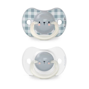 Пустушка Suavinex фізіологочна, 2 шт. 0-6 місяців, нічна/ведмедик (308212) изображение 1