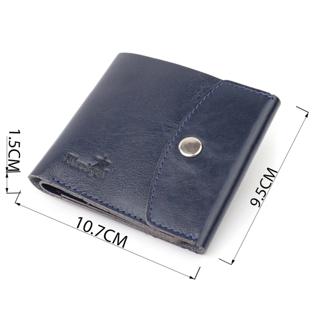 Портмоне Shvigel Из натуральной кожи Синее (16622) - изображение 3