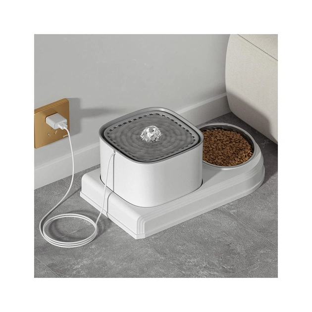 Універсальний посуд для тварин Lapka Фонтан з годівницею 2в1 (WF072) - picture 3