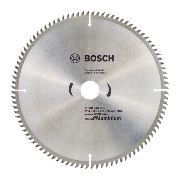 Диск пильный Bosch Eco for Aluminium 254x3x30-96T (2.608.644.395) - изображение 1