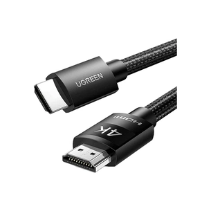 Кабель мультимедійний HDMI M to HDMI M 2.0m 4K30Hz braided HD119 black Ugreen (40101) зображення 1