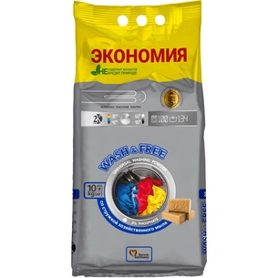 Пральний порошок Wash&Free Universal зі стружкою господарського мила 10 кг (4260637723673) зображення 1