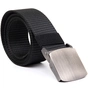 Ремінь Vintage Текстильний з сріблястою пряжкою Чорний (20541) - зменшене зображення 2