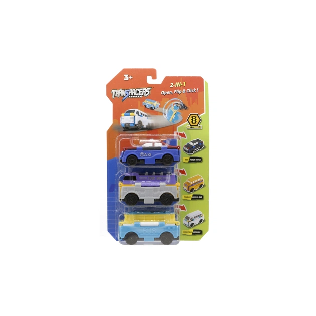 Машина TransRacers 2 в 1 Міський транспорт, 3 шт (YW463879) - изображение 1
