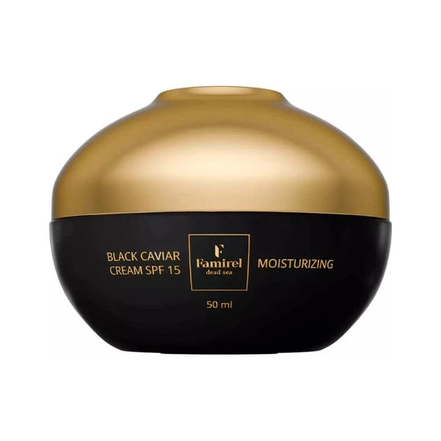 Крем для лица Famirel Black Caviar Moisturizing Cream SPF 15 Увлажняющий с экстрактом черной икры 50 мл (7290114086387) - изображение 1