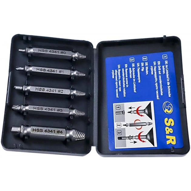 Набір екстракторів S&R Meister (111400005) 5шт - зображення 1
