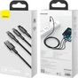 Дата кабель USB 2.0 AM to Lightning + Micro 5P + Type-C 1.5m 3.5A black Baseus (CAMLTWJ-01) - уменьшенное изображение 3