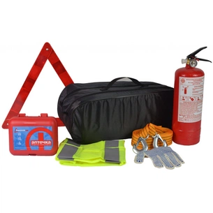 Набор техпомощи Poputchik автомобилиста "Стандарт" с жилетом (01-035) изображение 1