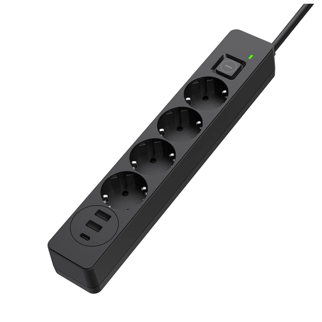 Мережевий фільтр живлення ColorWay CW-CHE432PDB, 4 розетки/3USB 2M (CW-CHE432PDB) - picture 4