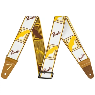 Ремінь для гітари Fender Strap 2" Weighless Monogrammed White/Brown/Yellow (230247) зображення 1