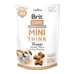 Ласощі для собак Brit Care Mini Treats Think для малих порід для розумових здібностей індичка, арахісове масло 50 г (8595602578559) зображення 1