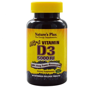 Вітамін Natures Plus Ультра вітамін D3 5000 МE, Nature's Plus, 90 таблеток (NTP1045) зображення 1