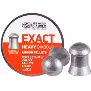 Пульки JSB Diabolo Exact Heavy 4,52 мм, 0,670 г, 200шт/уп (546267-200) зображення 1