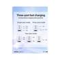 Зарядний пристрій Acefast 3xUSB 65W (2xUSB-C+USB-A) Gan A45 Fast Charger Mica gray (6974316282105) - зменшене зображення 4