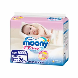 Підгузки Moony NB (0-5 кг) 26 шт (4903111277421) зображення 1