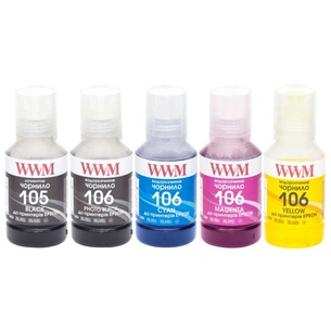 Чорнило WWM EPSON L7160/7180 5х140г BP/C/M/PB/Y (E105SET5) зображення 1