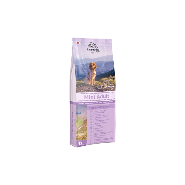 Сухий корм для собак Carpathian Pet Food Mini Adult 12 кг (4820111140688) - зображення 1