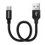 Дата кабель USB 2.0 AM to USB-C 0.25m black ColorWay (CW-CBUC048-BK) - зменшене зображення 1