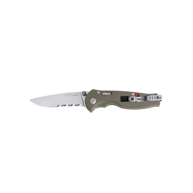 Ніж SOG Flash I серрейтор Olive (SGFSA-97) - изображение 1