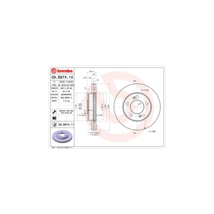Гальмівний диск Brembo 09.B974.11 зображення 1
