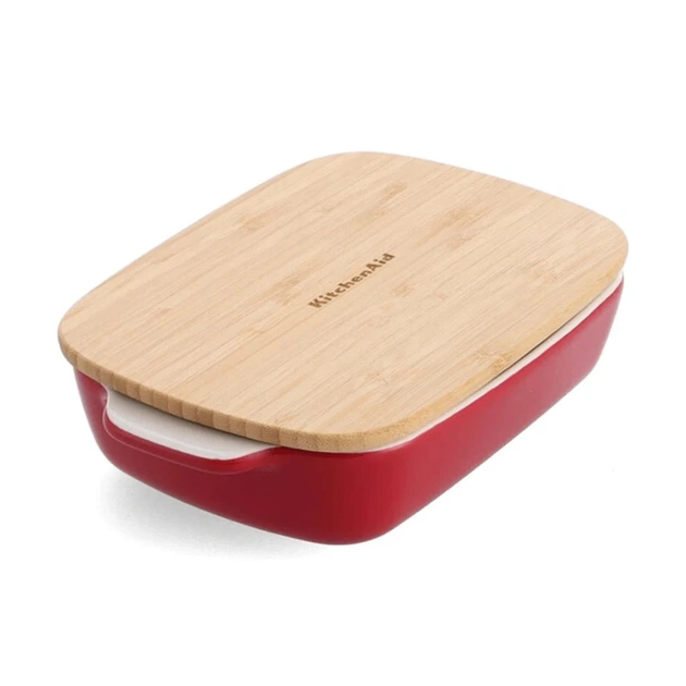 Форма для випікання KitchenAid з кришкою керамогранітна 0,9 л Червона (CC006104-001) - picture 1