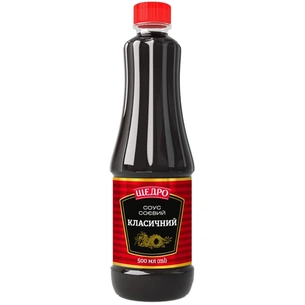 Соус Щедро Соєвий Класичний 500 мл (4823097410790) зображення 1