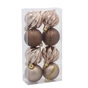Ялинкова іграшка Chomik пластикові кульки 8 шт, 6 см, шампань (5900779893979_2) - зменшене зображення 1