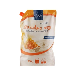 Рідке мило Shik Молоко і Мед дой-пак 900 г (4823107602894) зображення 1