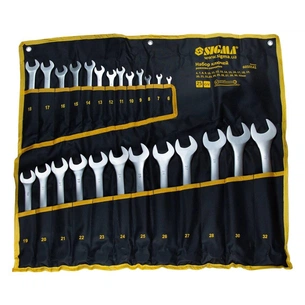 Ключ Sigma набір рожково-накидних 25шт 6-32мм CrV satine, тк чохол (6010141) зображення 1