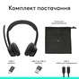 Навушники Logitech Zone 305 for Business Wireless/Bluetooth UC Black (981-001453) - зменшене зображення 7