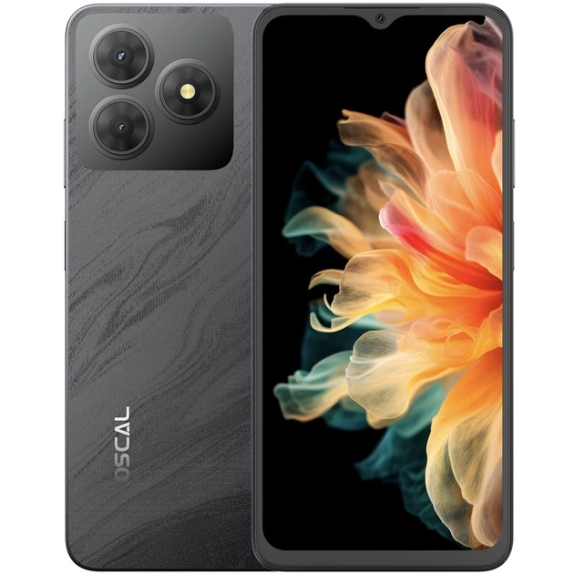 Мобільний телефон Oscal Flat 2 4/128GB Phantom Black - зображення 1