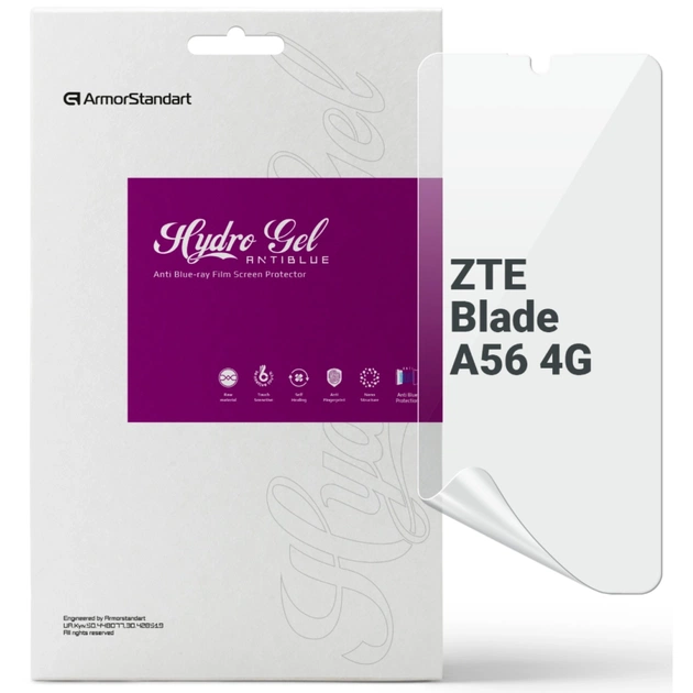 Плівка захисна Armorstandart hydrogel Anti-Blue ZTE Blade A56 4G (ARM87518) - изображение 1