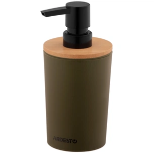Дозатор для жидкого мыла Ardesto Minimalism Темно-зеленый 380 мл (ARHB3104OB) изображение 1