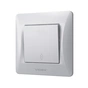 Перемикач Videx BINERA 1кл прохідний срібний шовк (VF-BNSW1P-SS) - уменьшенное изображение 1