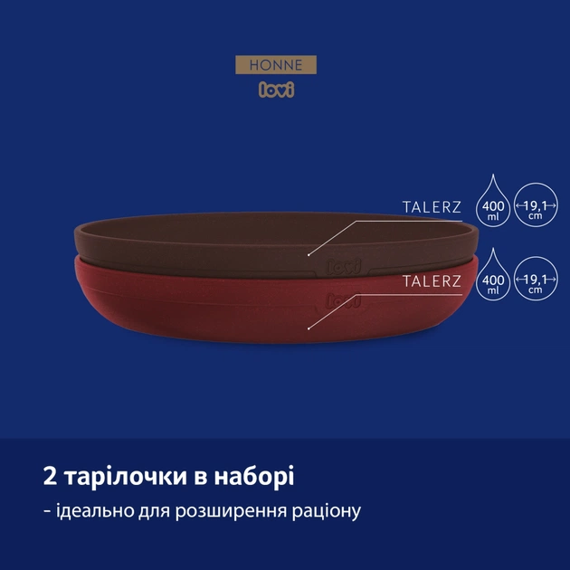 Тарілка дитяча Lovi Tamarillo Бордові 2 шт (21/530_red) - picture 5